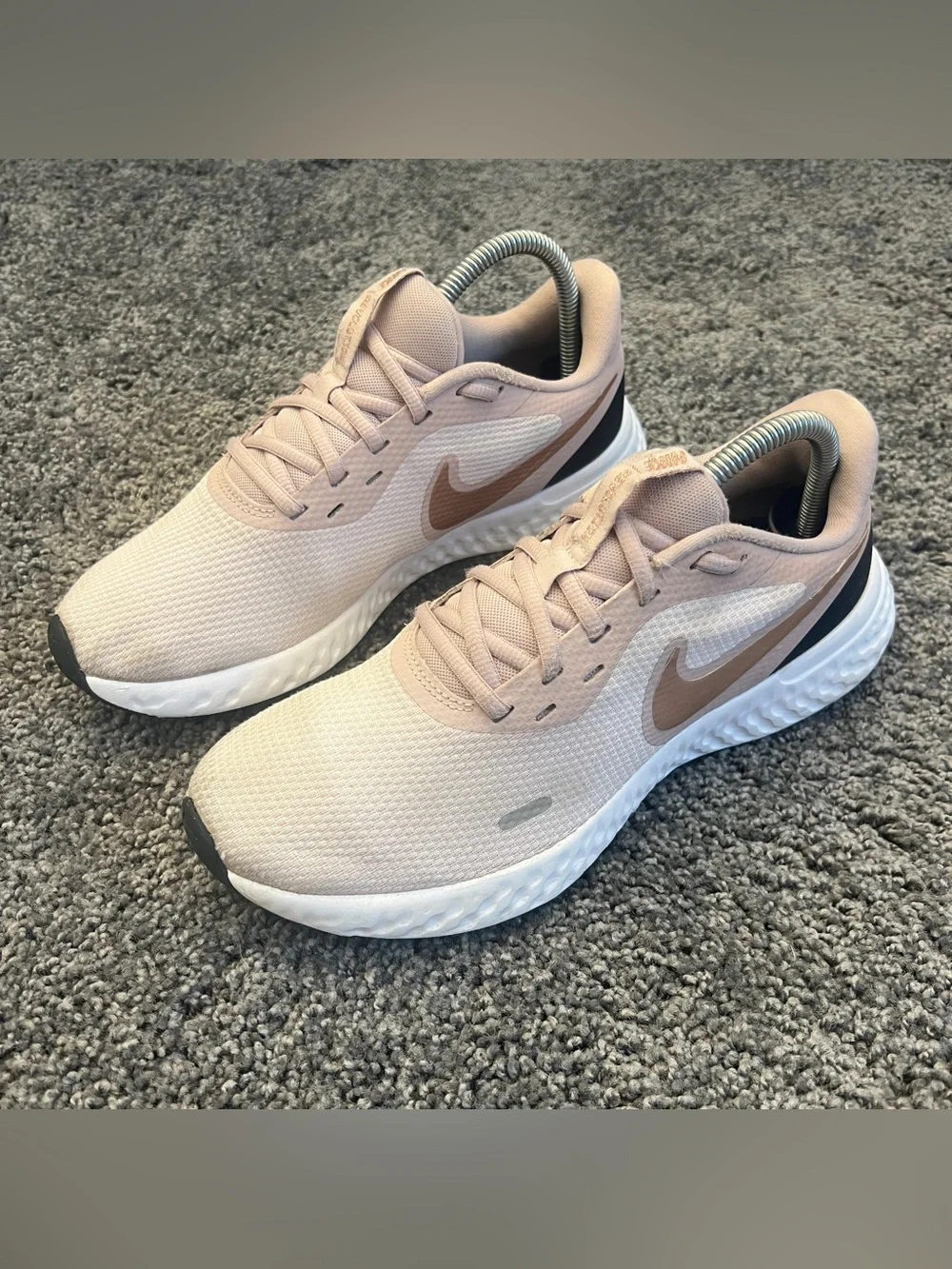 Nike Women's Running Shoes Pink Tan Swoosh